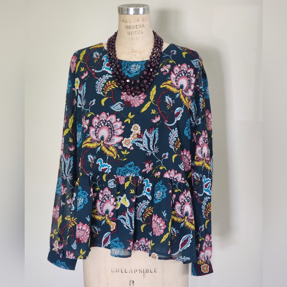 Loft floral peplum top